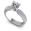 Round Diamonds 0.90CT Engagement Ring in 14KT White Gold