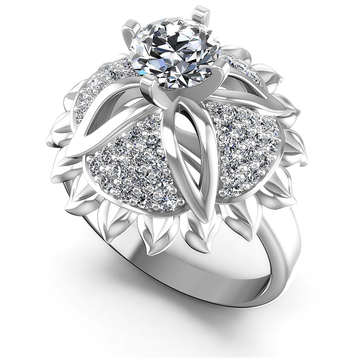 1.15CT Round Cut Diamonds Engagement Rings
