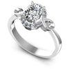 Round and Oval Diamonds 0.50CT Halo Ring in 14KT White Gold