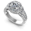 Round and Marquise Diamonds 1.45CT Halo Ring in 14KT White Gold