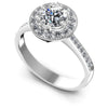 Round Diamonds 0.75CT Halo Ring in 14KT White Gold