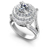 Round Diamonds 1.60CT Halo Ring in 14KT White Gold