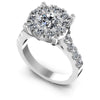 Round Diamonds 1.45CT Halo Ring in 14KT White Gold