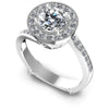Round Diamonds 1.00CT Halo Ring in 14KT White Gold
