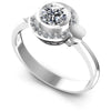 Round Diamonds 0.45CT Halo Ring in 14KT White Gold
