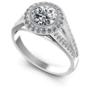 Round Diamonds 0.80CT Halo Ring in 14KT White Gold