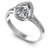 Round and Oval Diamonds 0.55CT Engagement Ring in 14KT White Gold