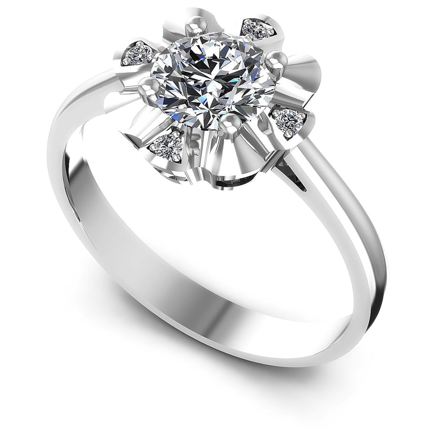 0.40CT Round Cut Diamonds Engagement Rings