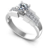 0.85CT Round And Princess  Cut Diamonds Engagement Rings