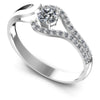 Round Diamonds 0.45CT Fashion Ring in 14KT White Gold