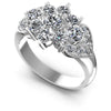 Round Diamonds 1.70CT Fashion Ring in 14KT White Gold