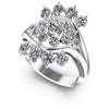 Round Diamonds 1.65CT Fashion Ring in 14KT White Gold