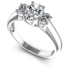 Oval Diamonds 0.80CT Three Stone Ring in 14KT White Gold