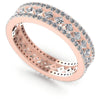 Princess and Round Diamonds 1.35CT Eternity Ring in 18KT White Gold