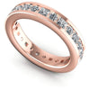 Princess and Round Diamonds 2.10CT Eternity Ring in 18KT White Gold