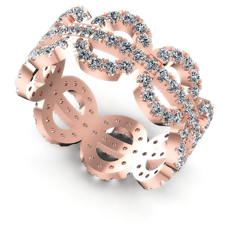 Round Diamonds 1.55CT Eternity Ring in 18KT White Gold