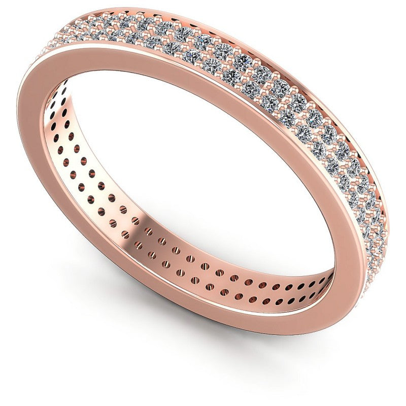 Round Diamonds 0.75CT Eternity Ring in 18KT White Gold