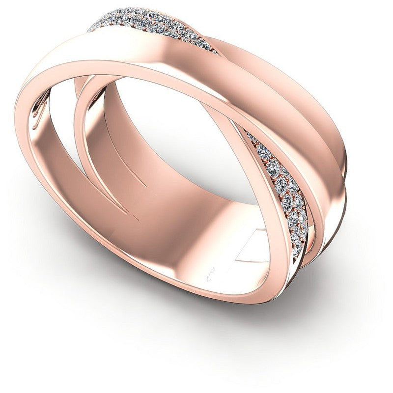 Round Diamonds 0.55CT Diamonds Wedding Band in 18KT White Gold