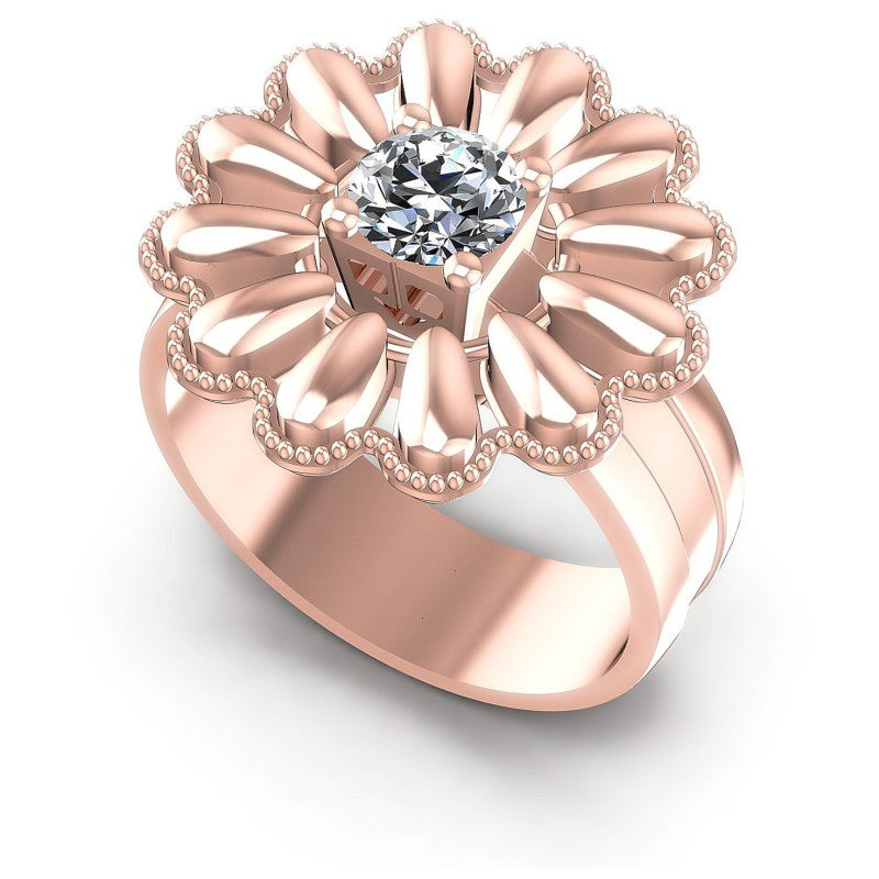 Round Diamonds 0.35CT Antique Ring in 18KT White Gold