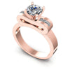 Princess and Round Diamonds 0.50CT Engagement Ring in 18KT White Gold