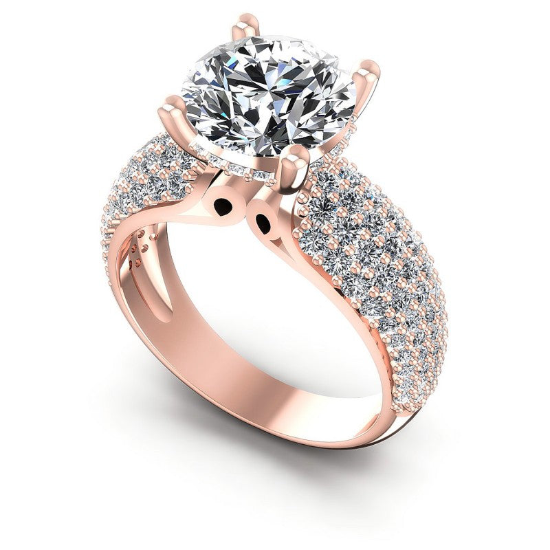 Round Diamonds 1.35CT Engagement Ring in 18KT White Gold