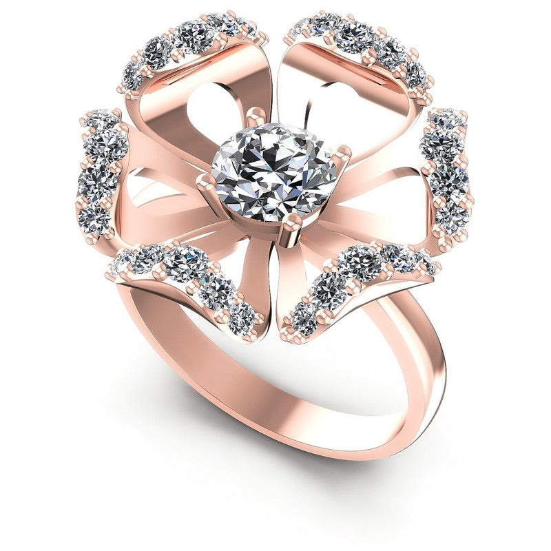 Round Diamonds 1.30CT Engagement Ring in 18KT White Gold