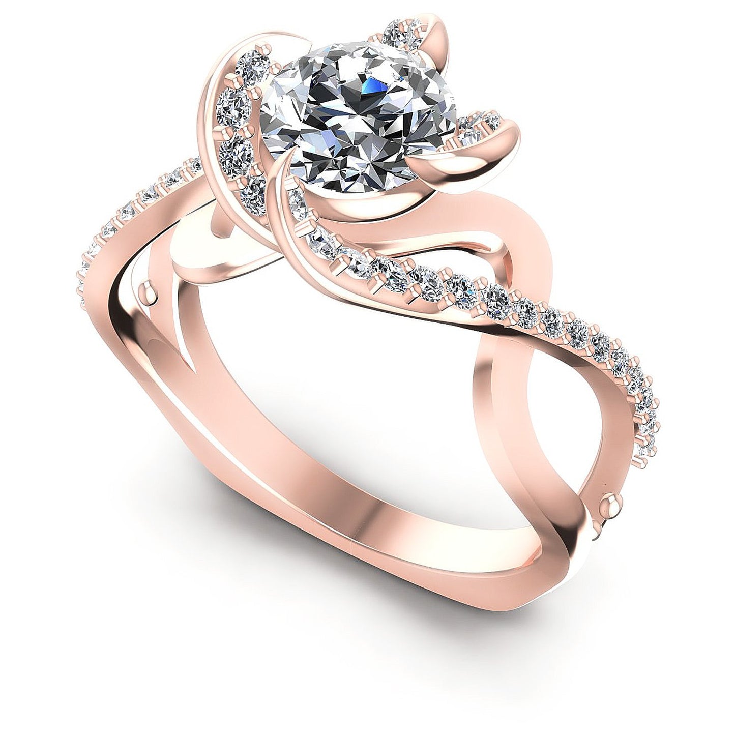 0.70CT Round Cut Diamonds Engagement Rings