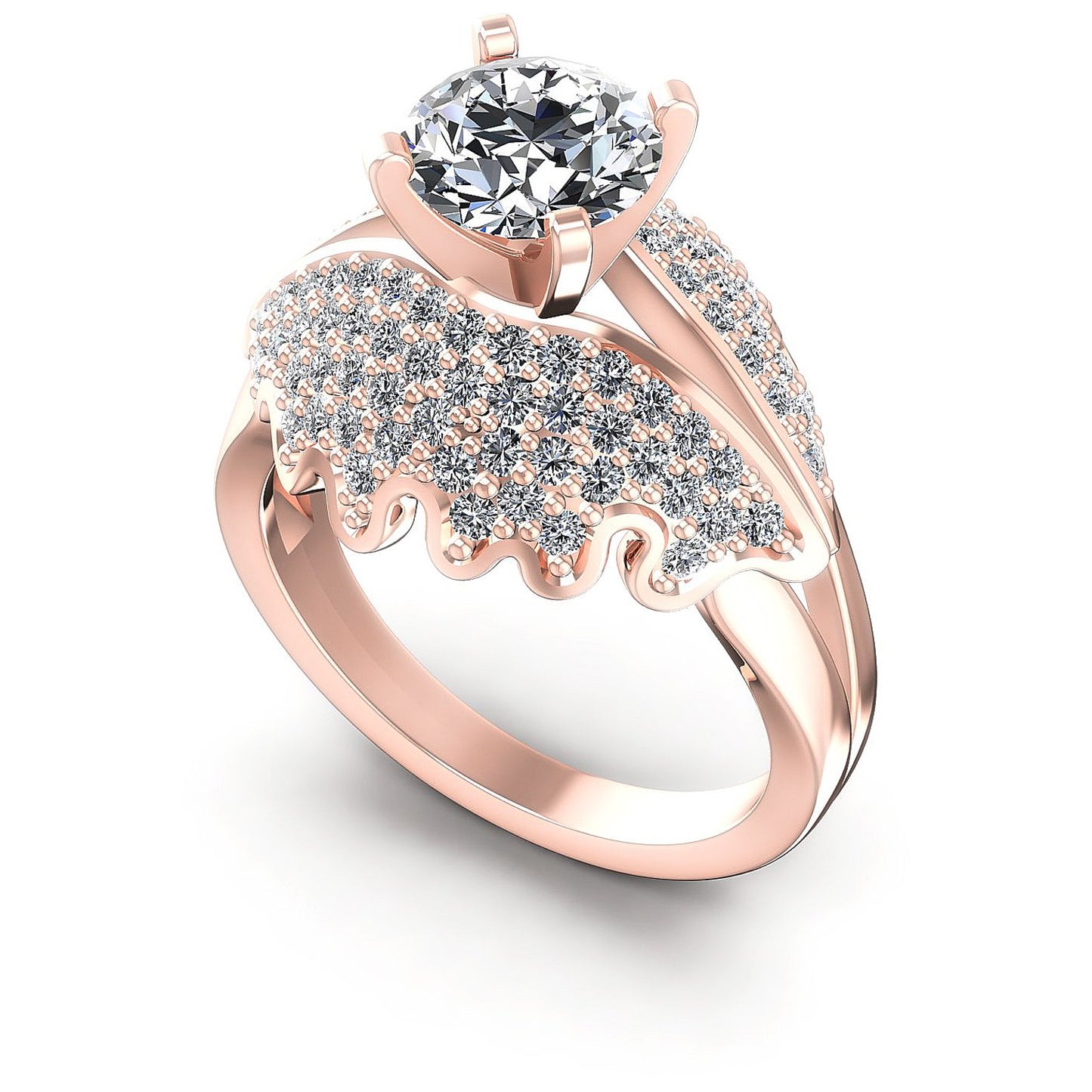 1.00CT Round Cut Diamonds Engagement Rings