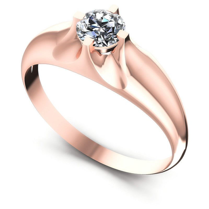 Round Diamonds 0.35CT Solitaire Ring in 18KT White Gold