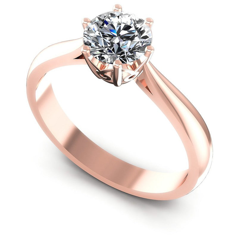 Round Diamonds 0.35CT Solitaire Ring in 18KT White Gold