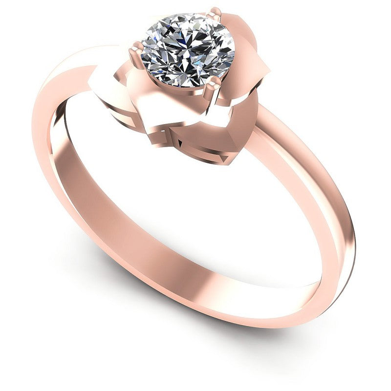 Round Diamonds 0.35CT Solitaire Ring in 18KT White Gold