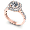 Round Diamonds 1.20CT Halo Ring in 18KT White Gold