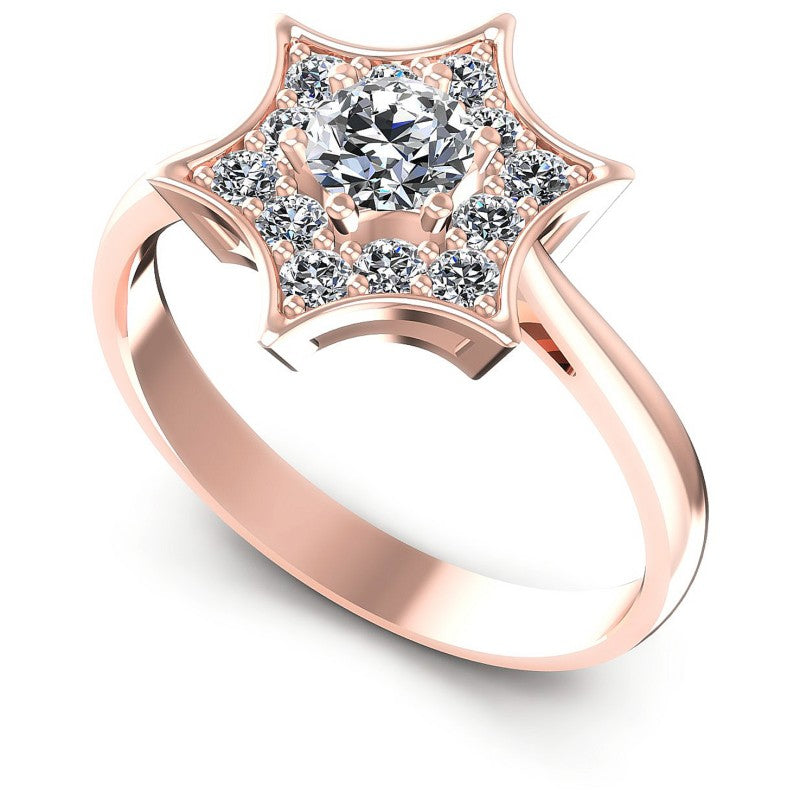Round Diamonds 0.70CT Halo Ring in 18KT White Gold