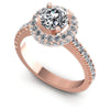 Round Diamonds 1.00CT Halo Ring in 18KT White Gold