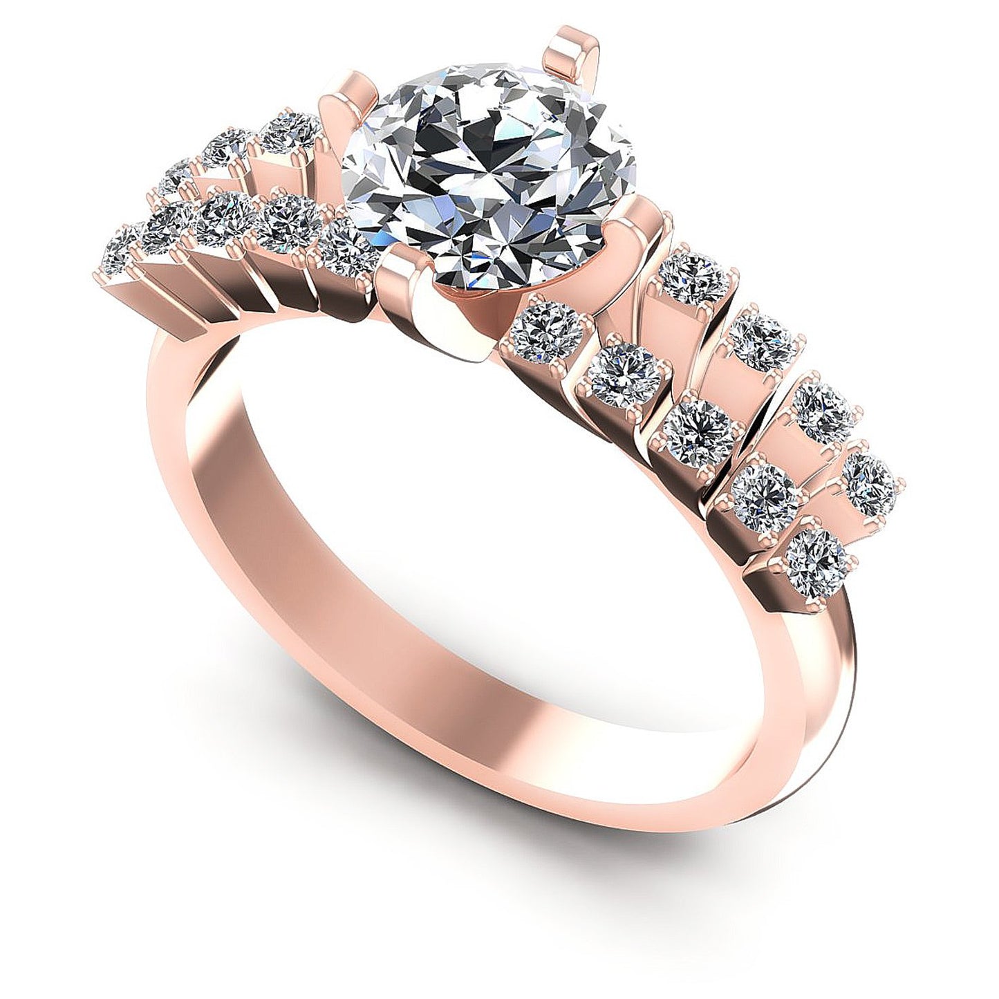 0.70CT Round Cut Diamonds Engagement Rings