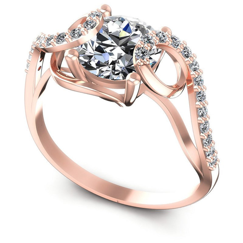 Round Diamonds 0.55CT Engagement Ring in 18KT White Gold
