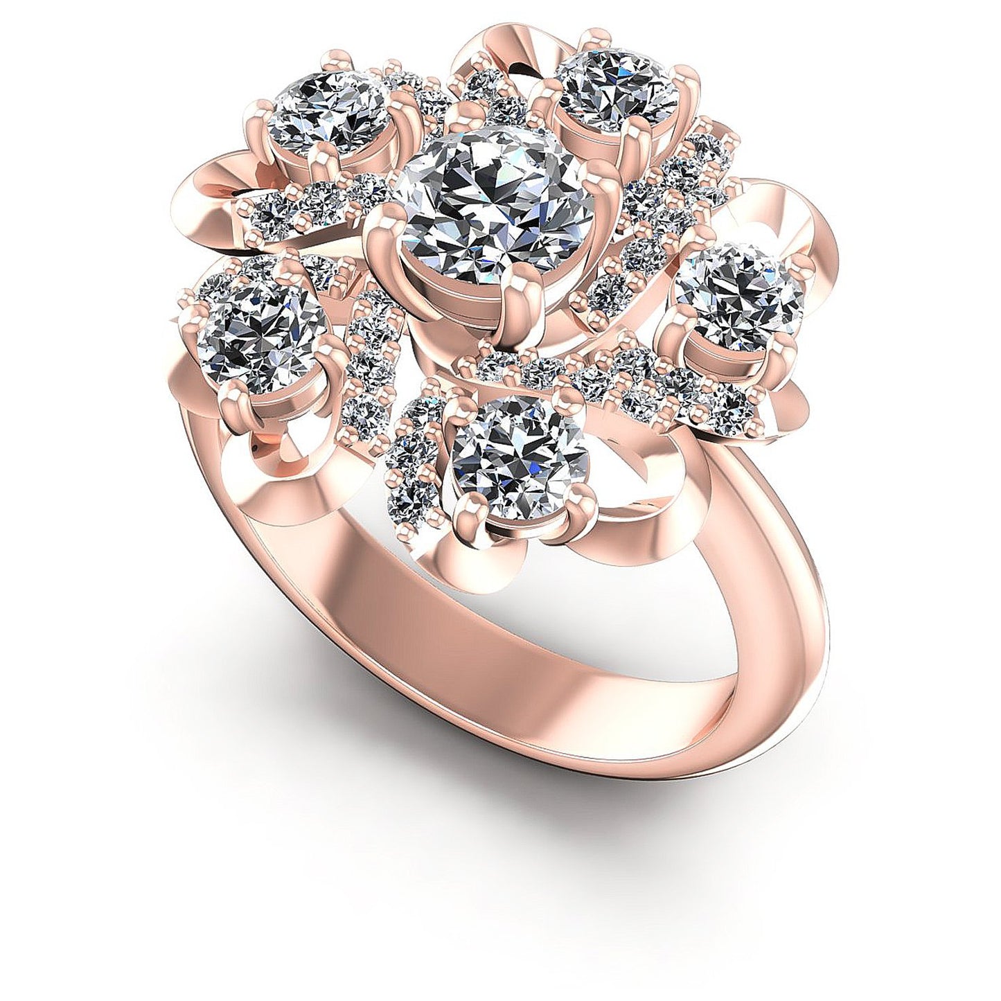 1.35CT Round Cut Diamonds Engagement Rings