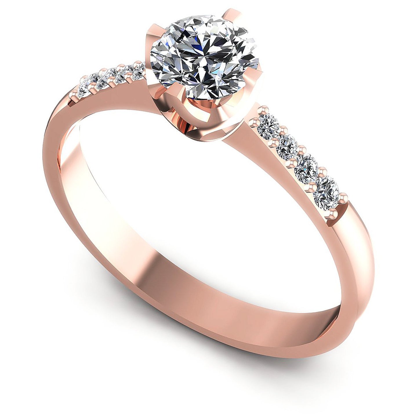 0.50CT Round Cut Diamonds Engagement Rings