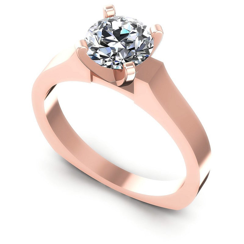 Round Diamonds 0.35CT Solitaire Ring in 18KT White Gold