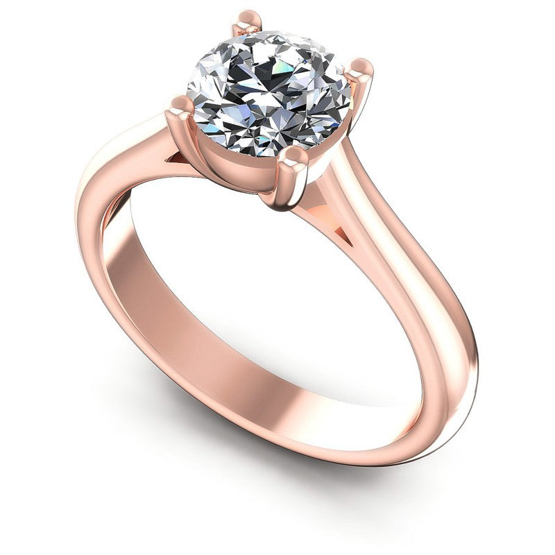 Round Diamonds 0.35CT Solitaire Ring in 18KT White Gold