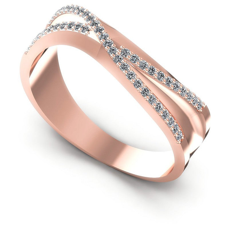 Round Diamonds 0.30CT Diamonds Wedding Band in 18KT White Gold