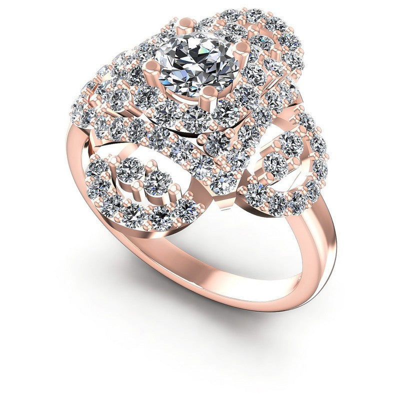 Round Diamonds 1.50CT Halo Ring in 18KT White Gold