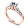 Round Diamonds 0.90CT Engagement Ring in 18KT White Gold
