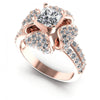 Princess and Round Diamonds 1.40CT Engagement Ring in 18KT White Gold