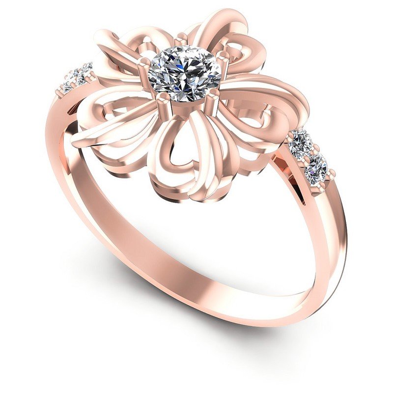 Round Cut Diamonds Fashion Ring in 18KT White Gold