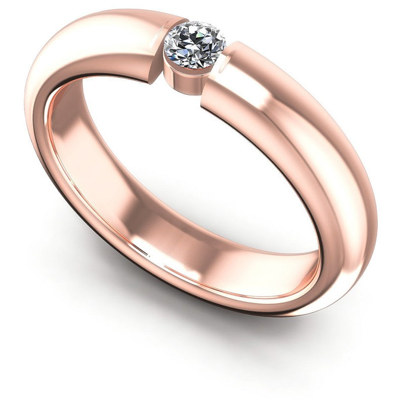 Round Cut Diamonds Mens Ring in 18KT White Gold