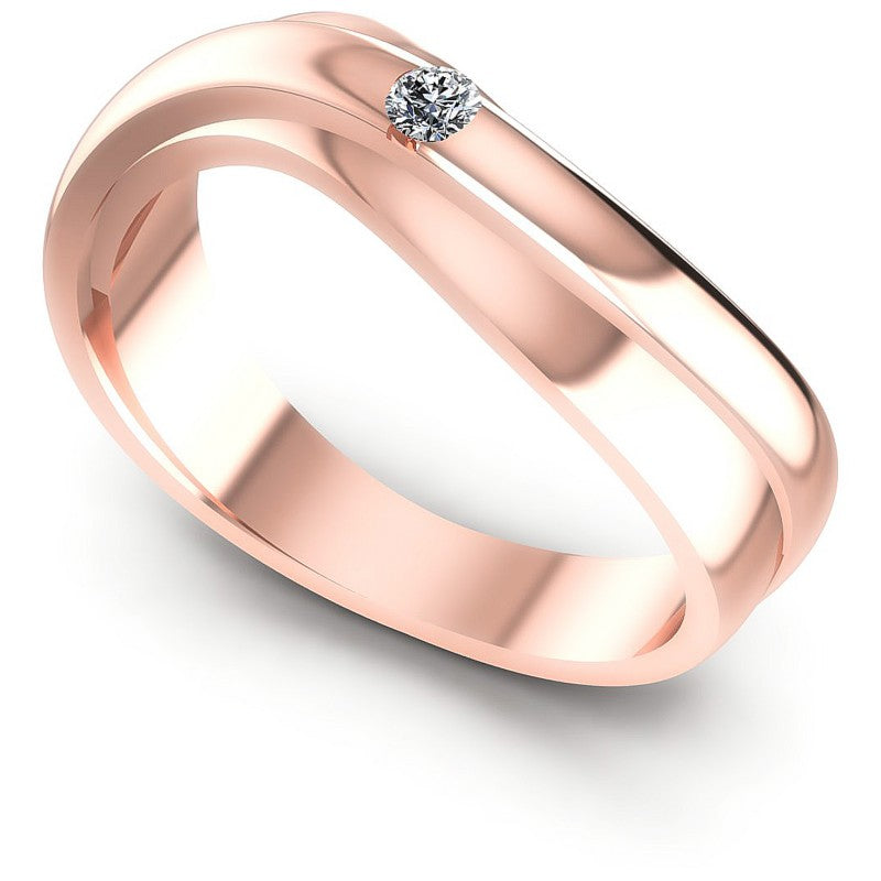 Round Cut Diamonds Mens Ring in 18KT White Gold