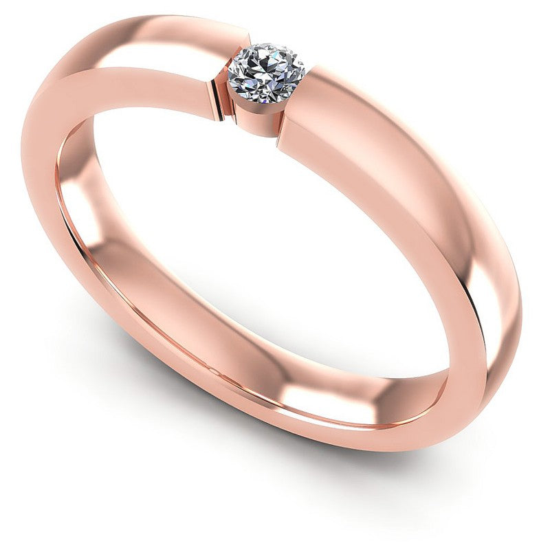 Round Cut Diamonds Mens Ring in 18KT White Gold