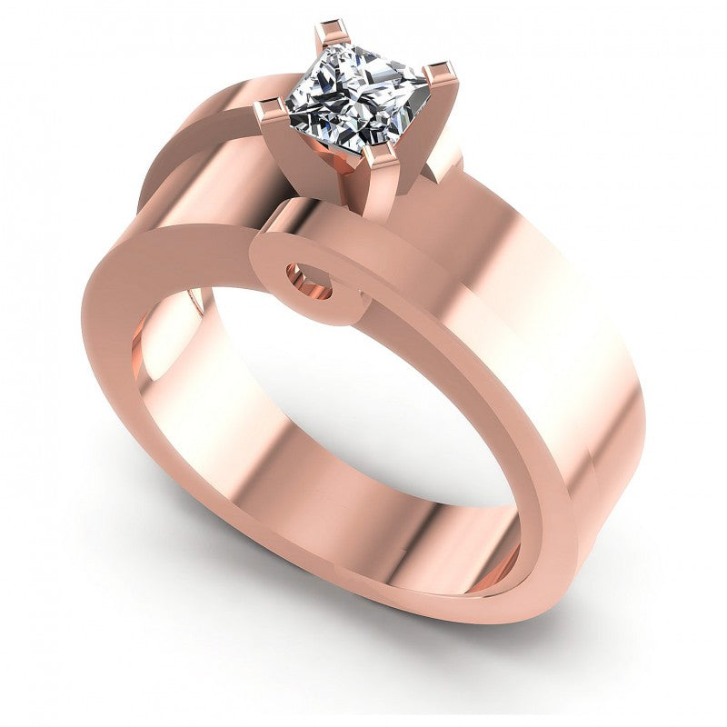 Princess Diamonds 0.35CT Solitaire Ring in 18KT White Gold