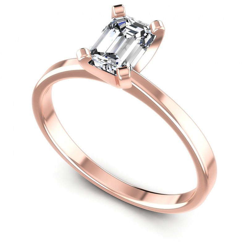 Emerald Diamonds 0.35CT Solitaire Ring in 18KT White Gold